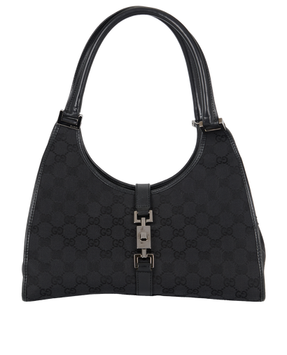 Vintage GG Jackie, &pound;310, Handbags, Black, Canvas/Leather, Front view